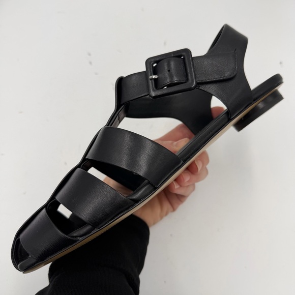 NEW Everlane Black Leather Fisherman Day Sandal in Size 9 - Picture 10 of 14